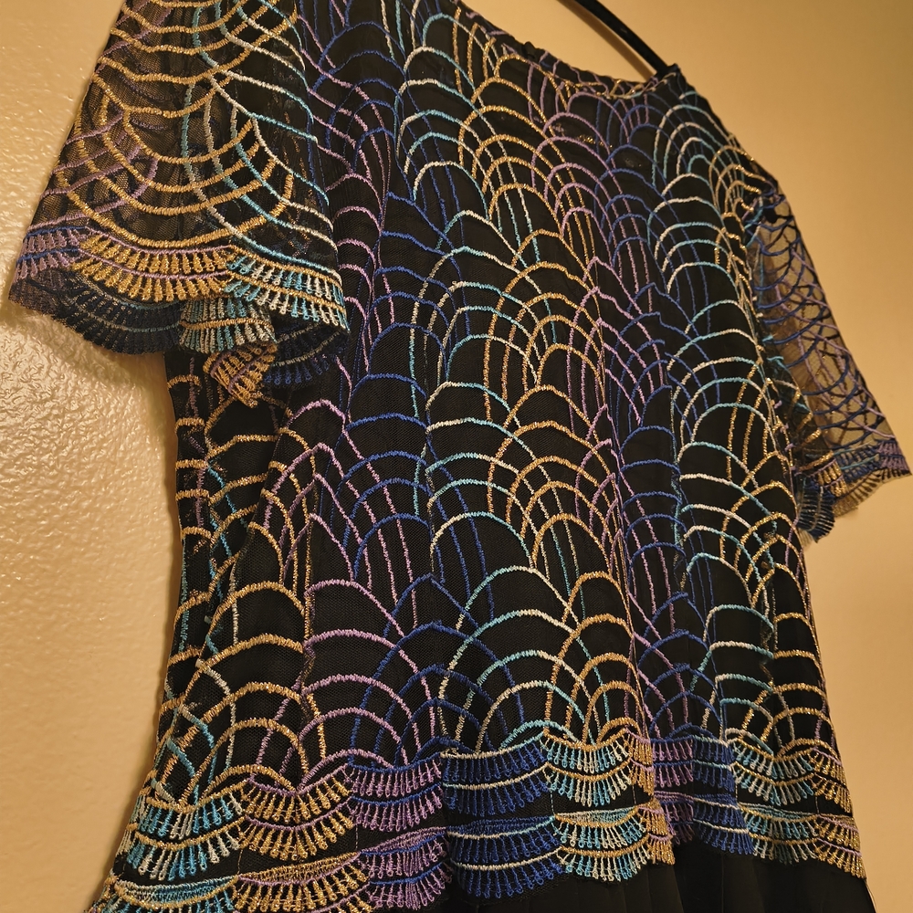 Colorful Embroidered Top